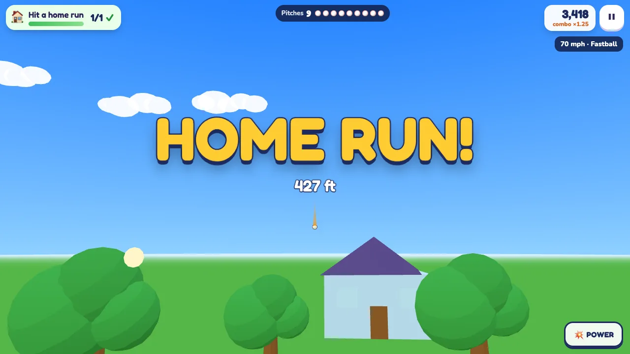 A home run sails over the fence