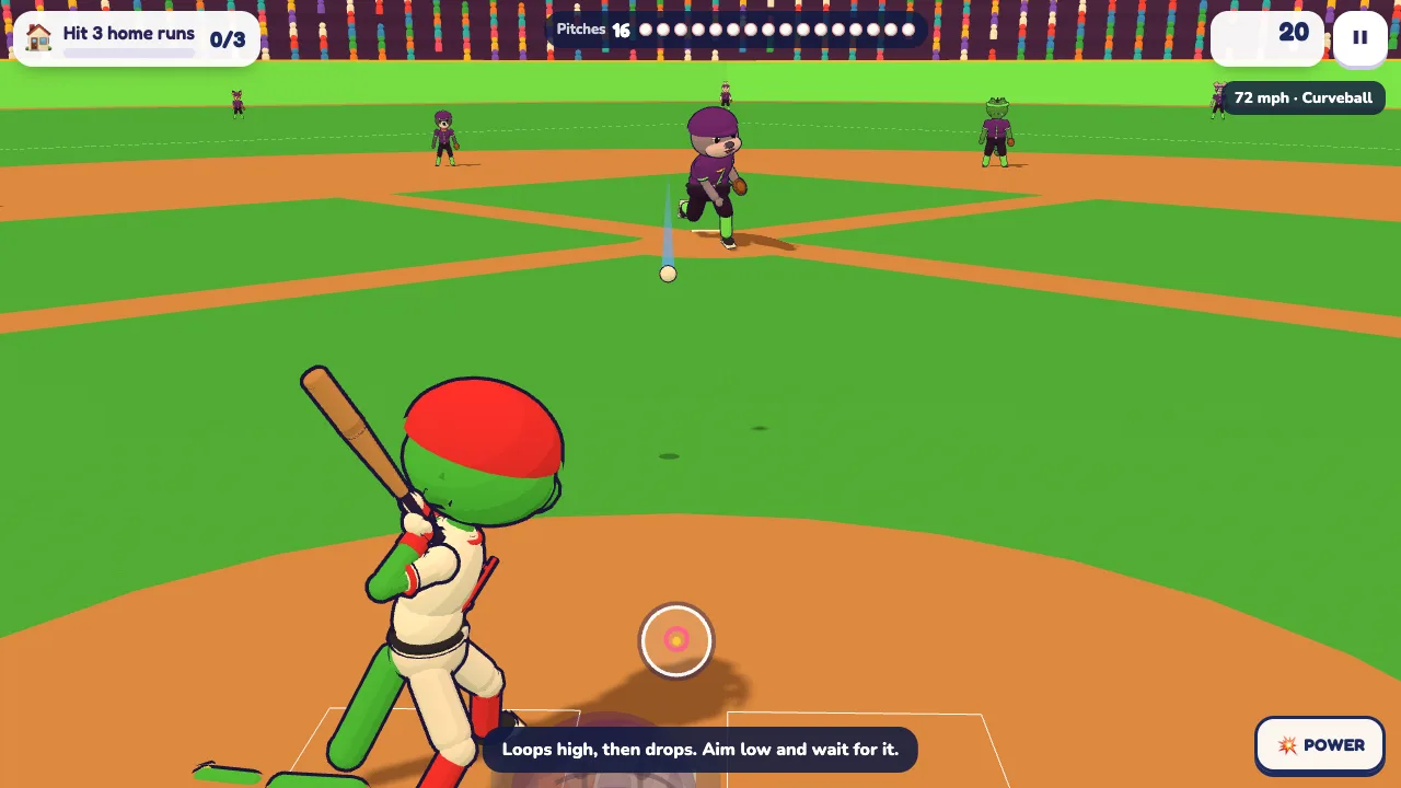 Noodle at the plate with the aim circle